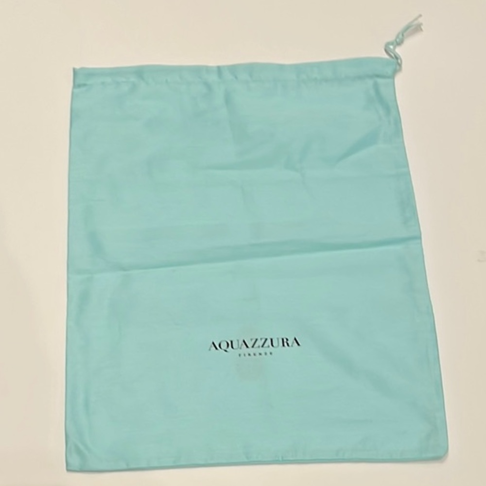Aquazzura Turquoise Dust Bag; 11.5”W x 15.5”H; Qty 1